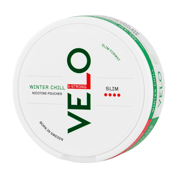 VELO Winter Chill X-Strong Slim nikotīna spilventiņi