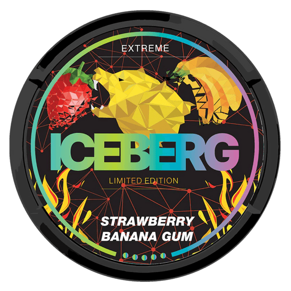 ICEBERG Strawberry Banana Gum Extreme nikotīna spilventiņi