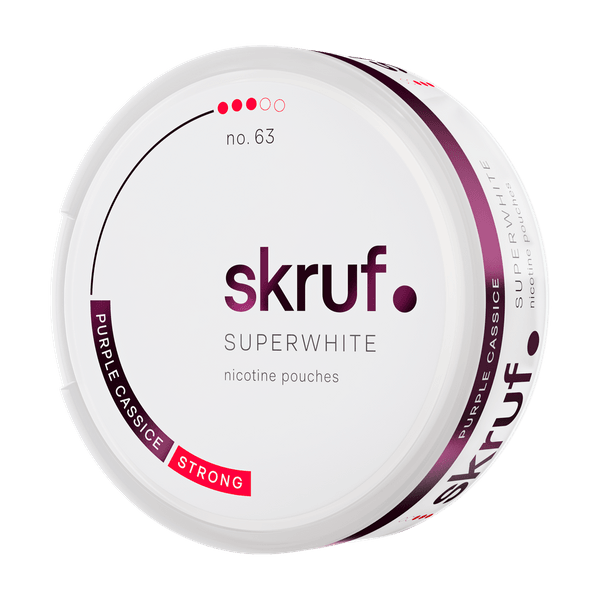 SKRUF Superwhite Purple Cassice Strong No 63 nikotīna spilventiņi